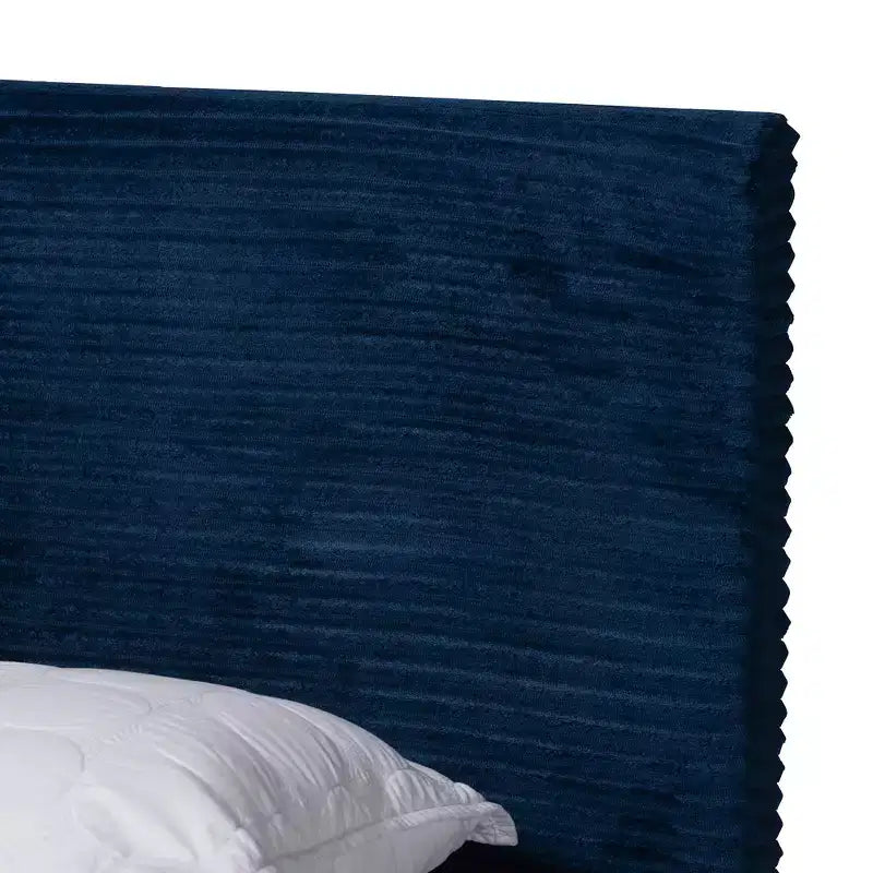 Velvet Upholstered Queen Panel Bed