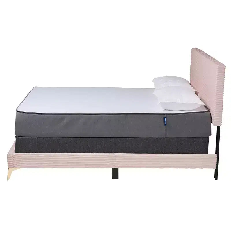 Velvet Upholstered Queen Panel Bed