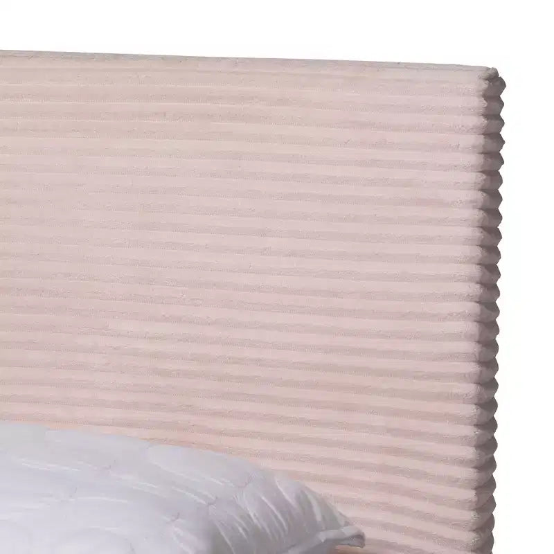 Velvet Upholstered Queen Panel Bed