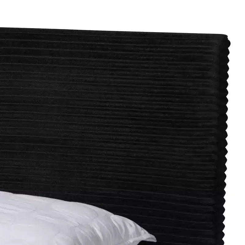 Velvet Upholstered Queen Panel Bed