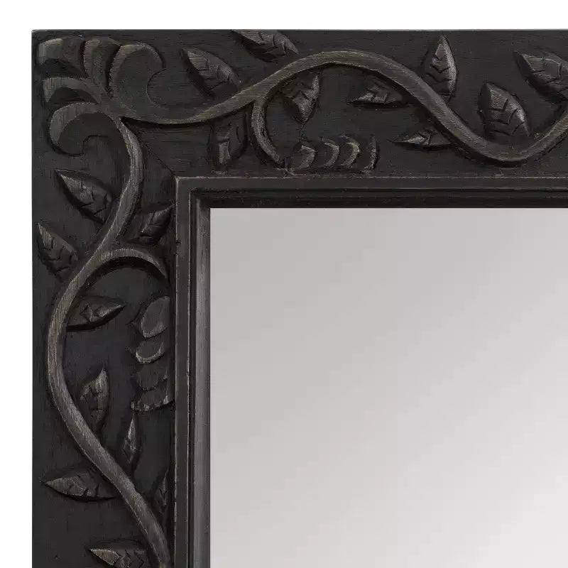 24x32 Natesa Carved Wood Mirror
