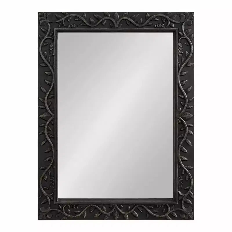 24x32 Natesa Carved Wood Mirror