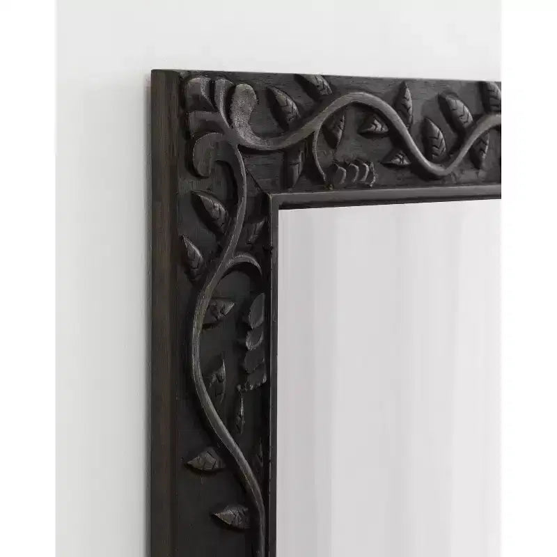 24x32 Natesa Carved Wood Mirror