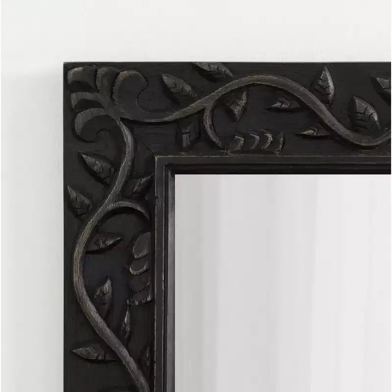 24x32 Natesa Carved Wood Mirror