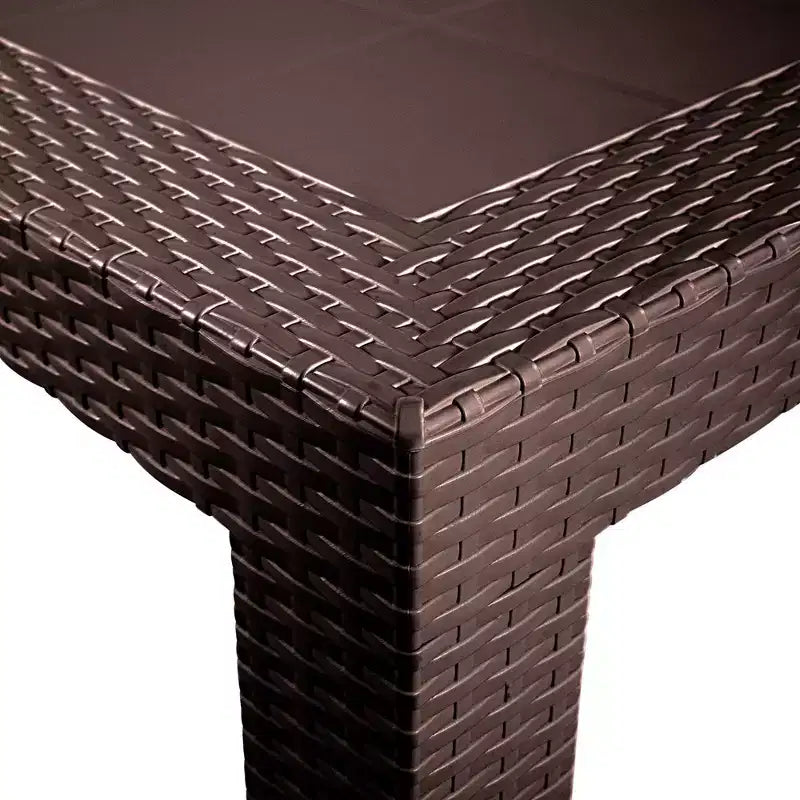 Woven Resin Square Outdoor Dining Table 31"
