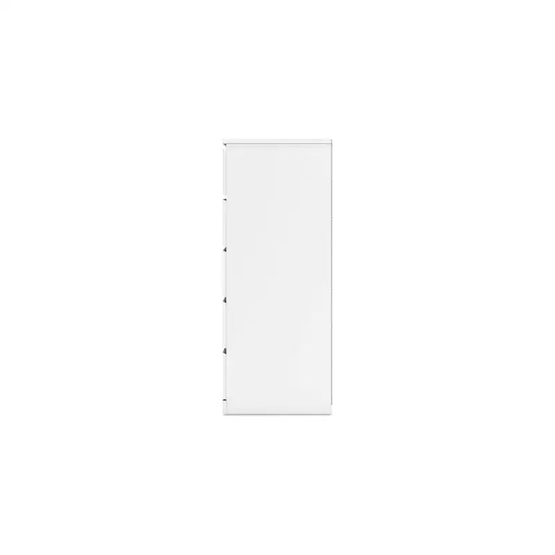 Wood 5-Drawer Tall Dresser White