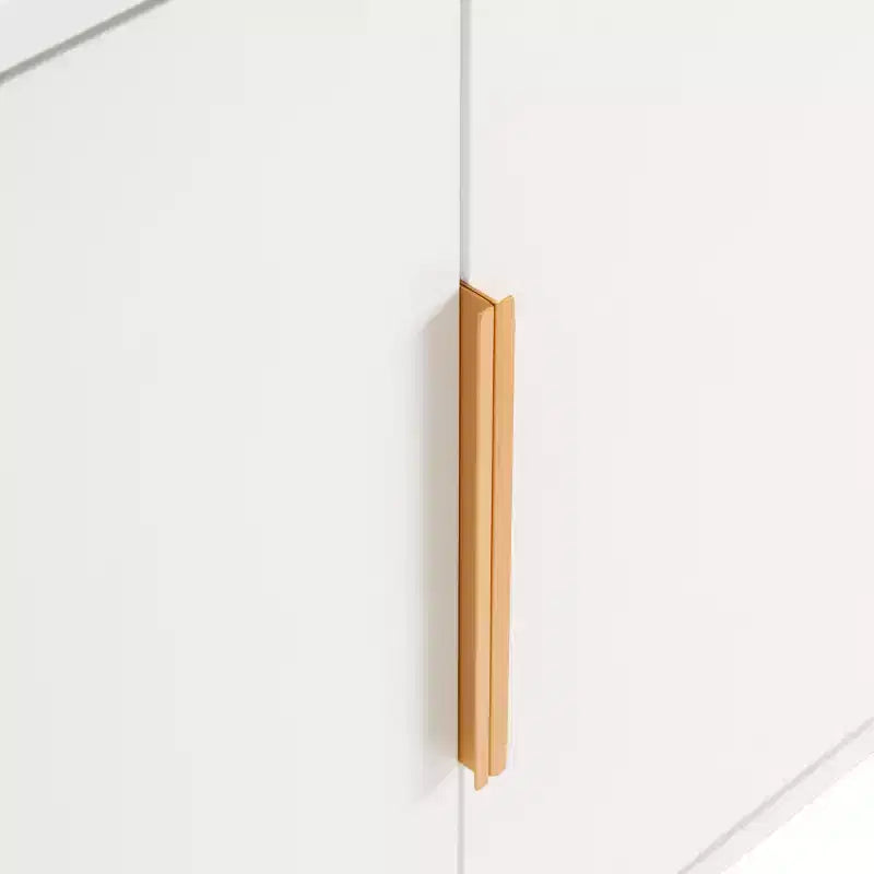 Wood 2-Door Media Stand with Brass Accents
