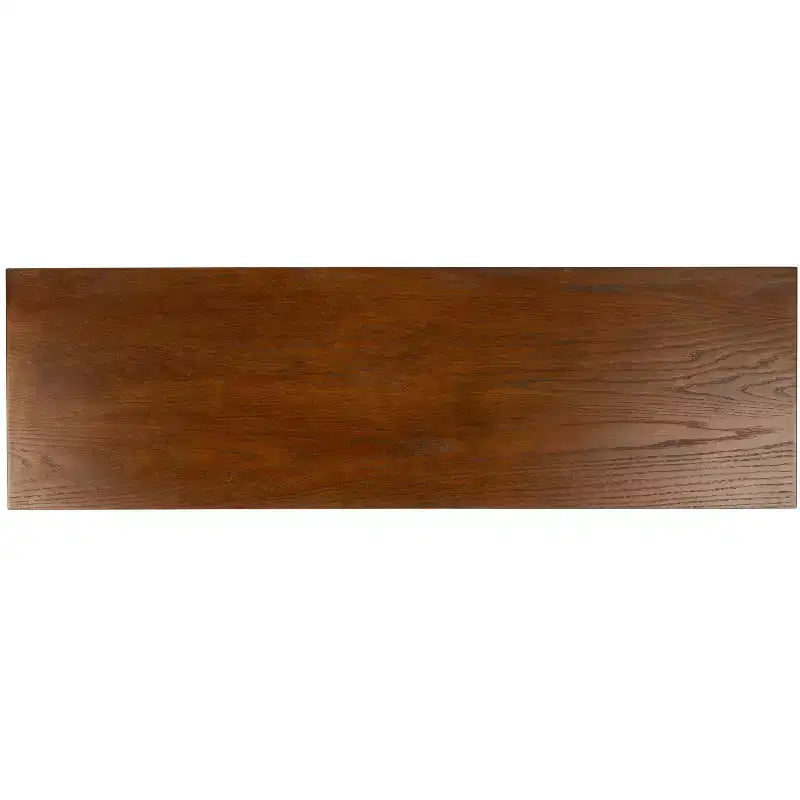 Wood 2-Door Media Stand with Brass Accents