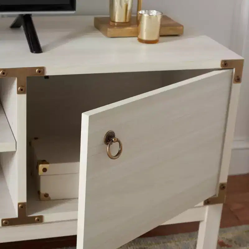 Wood & Metal 2-Door Media Stand