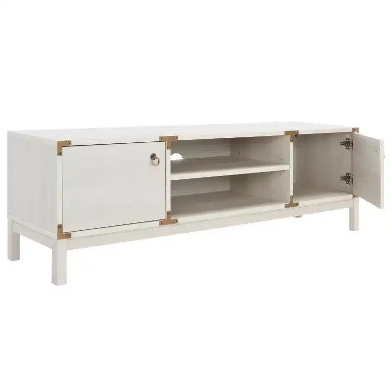 Wood & Metal 2-Door Media Stand
