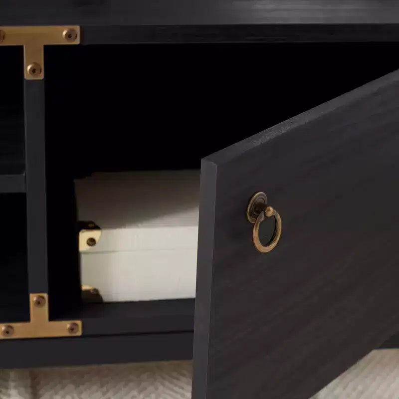 Wood & Metal 2-Door Media Stand