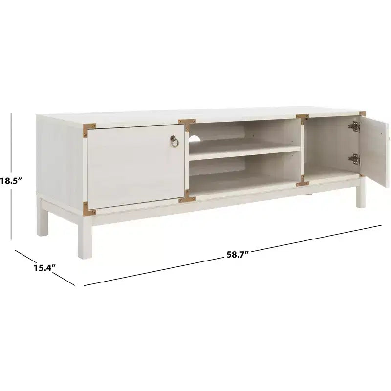 Wood & Metal 2-Door Media Stand