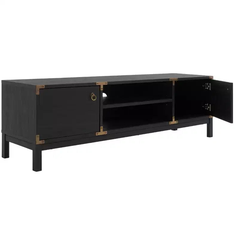 Wood & Metal 2-Door Media Stand