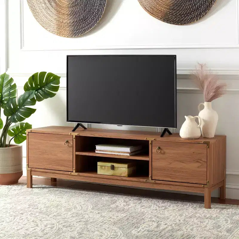 Wood & Metal 2-Door Media Stand