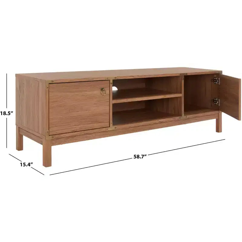 Wood & Metal 2-Door Media Stand
