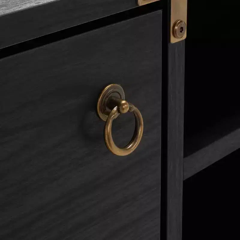 Wood & Metal 2-Door Media Stand
