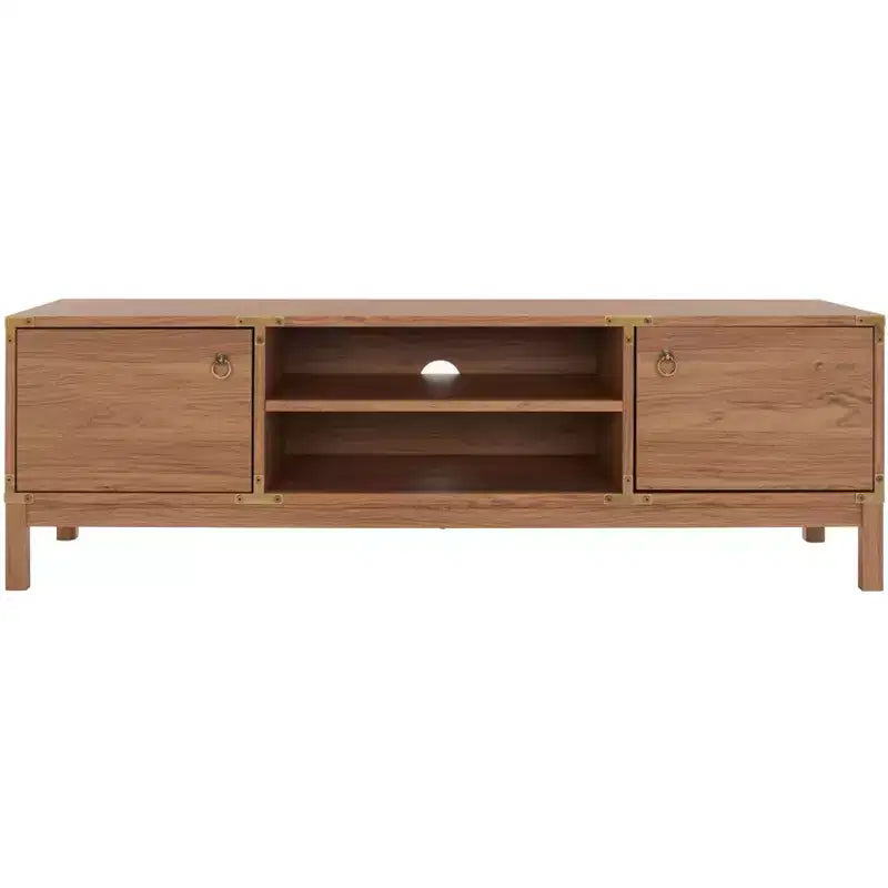 Wood & Metal 2-Door Media Stand