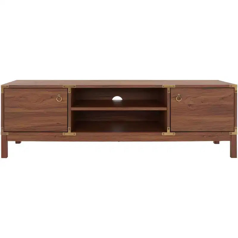 Wood & Metal 2-Door Media Stand