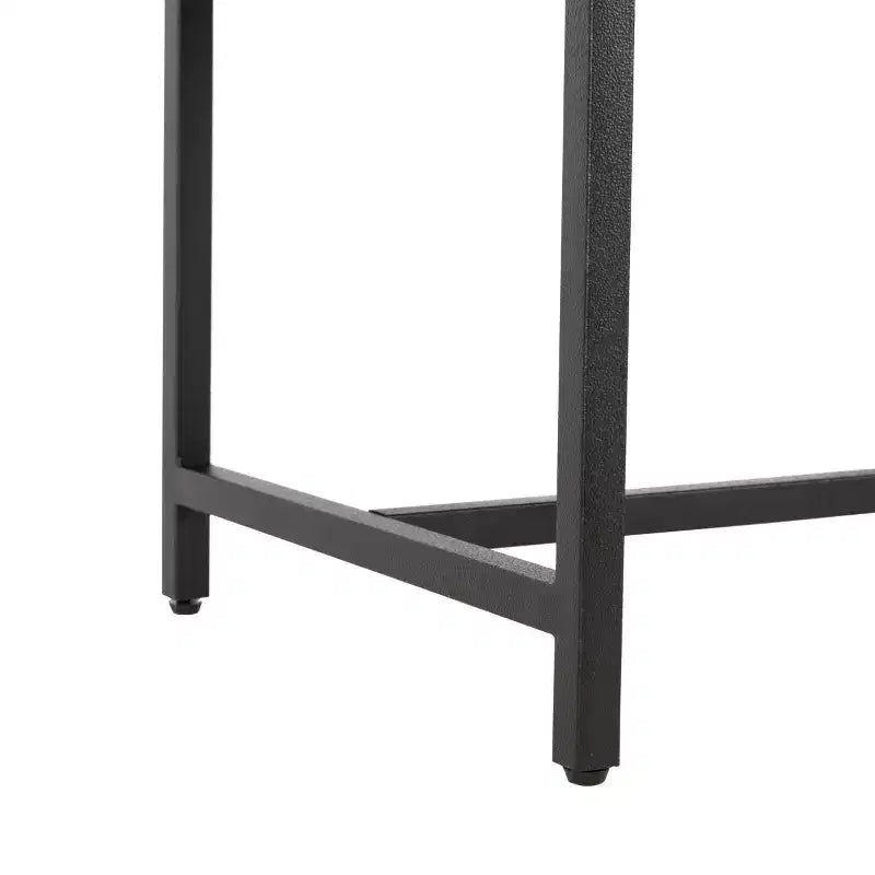 Faux Leather & Metal Bench