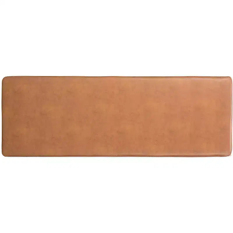 Faux Leather & Metal Bench
