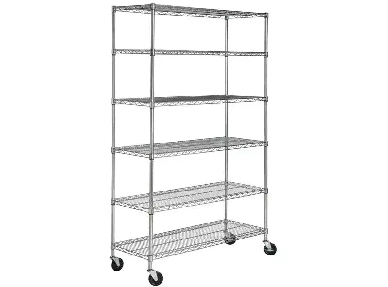 Steel 6-Tier Storage Shelf 47.6'' x 18'' x 75''