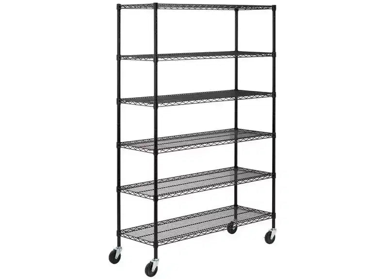 Steel 6-Tier Storage Shelf 47.6'' x 18'' x 75''