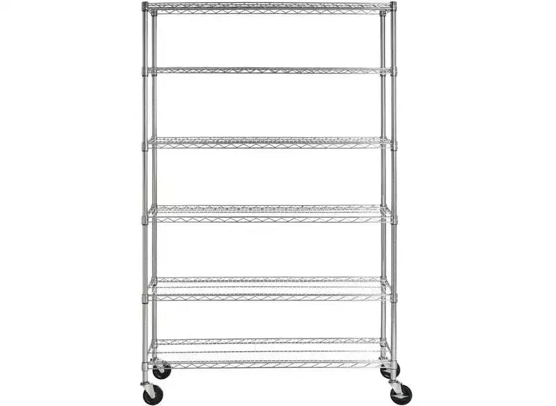 Steel 6-Tier Storage Shelf 47.6'' x 18'' x 75''