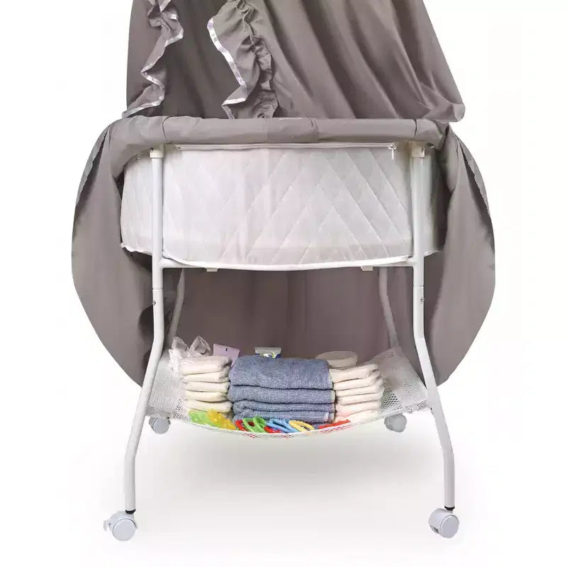 Round Baby Bassinet with Canopy