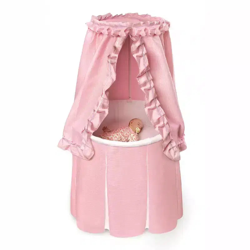 Round Baby Bassinet with Canopy