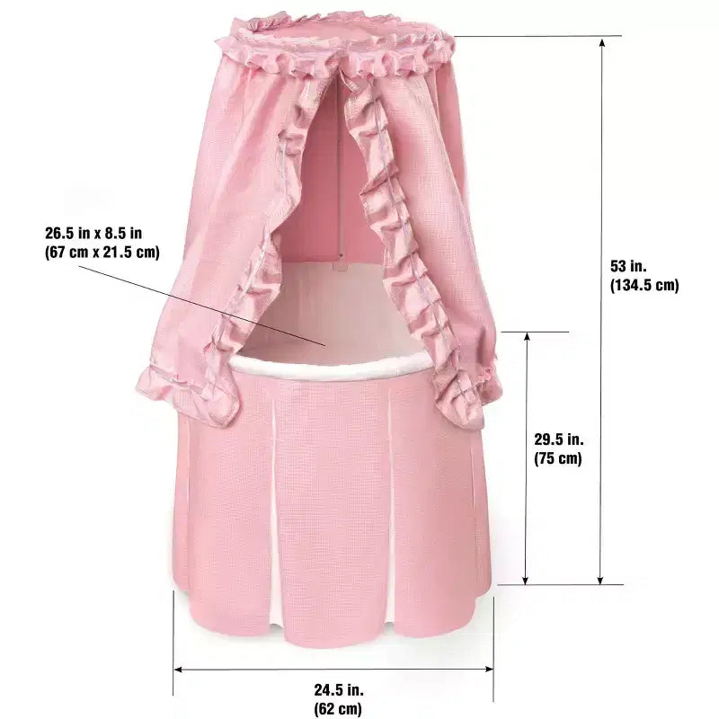 Round Baby Bassinet with Canopy