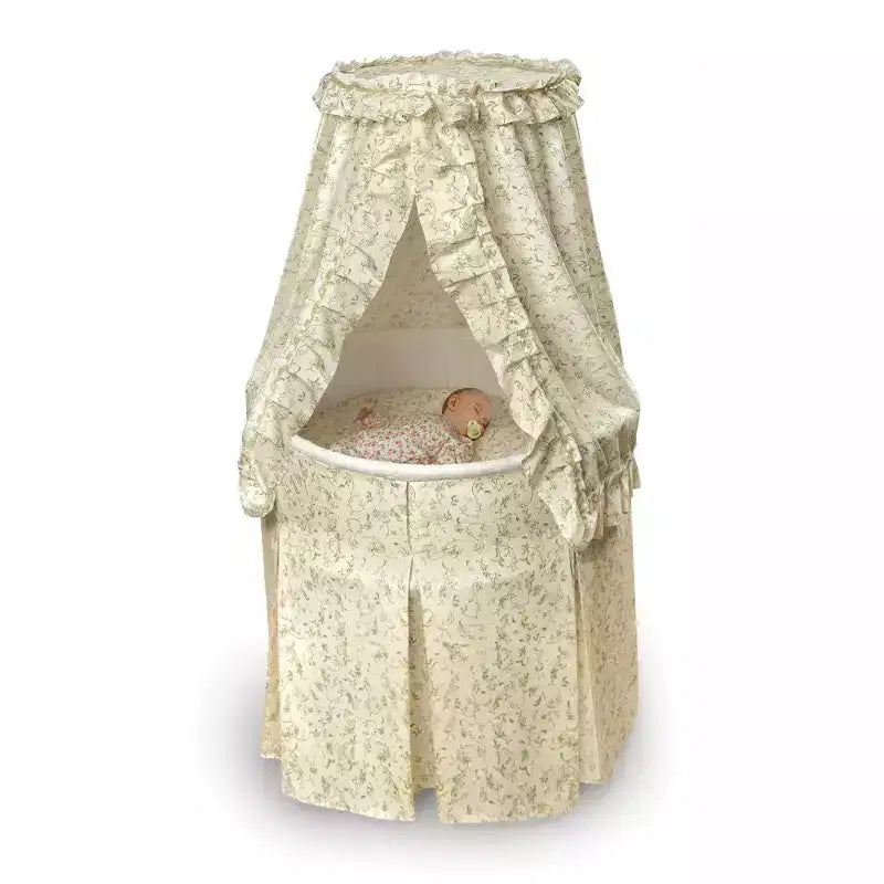 Round Baby Bassinet with Canopy