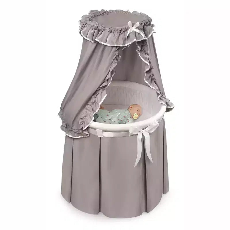 Round Baby Bassinet with Canopy